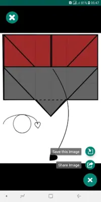 Origami Heart Tutorial android App screenshot 2