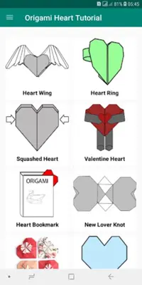 Origami Heart Tutorial android App screenshot 6